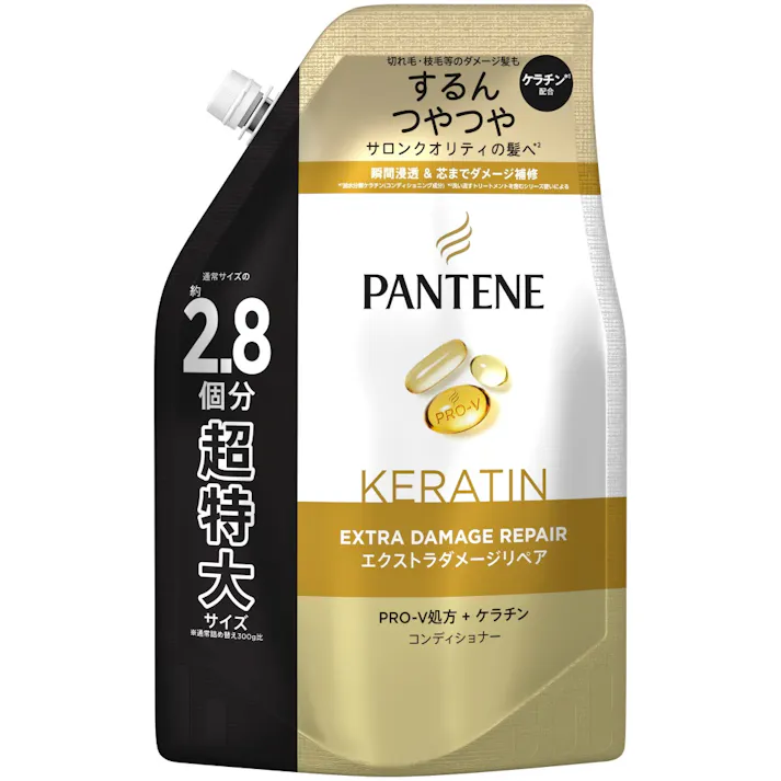 【6点まとめ買い】パンテーン エクストラダメージリペア トリートメントコンディショナー つめかえ超特大サイズ × 6点【送料込み】 #hrm-4987176100375
