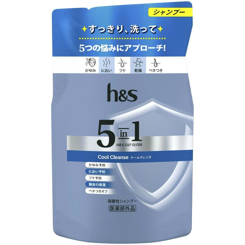 h&s 5in1 クールクレンズ シャンプー つめかえ ×1点 #hrm-4987176243393 ヘアケア・スタイリング h&s 5in1 クールクレンズ シャンプー つめかえ ×1点 #hrm-4987176243393 ヘアケア・スタイリング