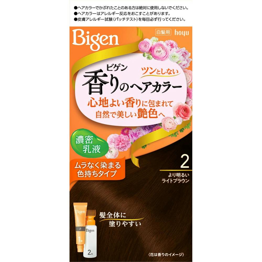 ビゲン 香りのヘアカラー 乳液 2 より明るいライトブラウン ×1点【送料