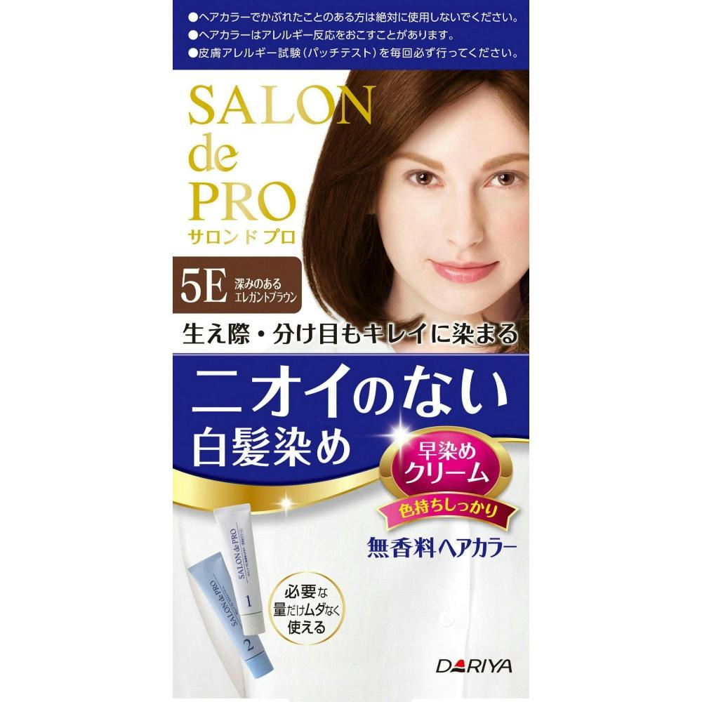 【3点まとめ買い】サロンドプロ 無香料ヘアカラー 早染めクリーム（白髪用） ５Ｅ＜深みのあるエレガントブラウン＞ × 3点【送料込み】 ＃hrm-4904651181636