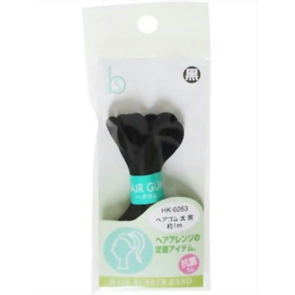 【12点まとめ買い】ＨＫ０２６３ヘアゴム太黒 抗菌          × 12点【送料込み】 ＃hrm-4901601974157