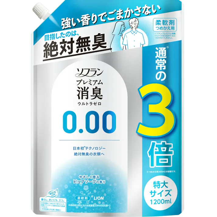 【6点まとめ買い】ソフランプレミアム消臭ウルトラゼロ替特大1200 × 6点【送料込み】 #hrm-4903301320760