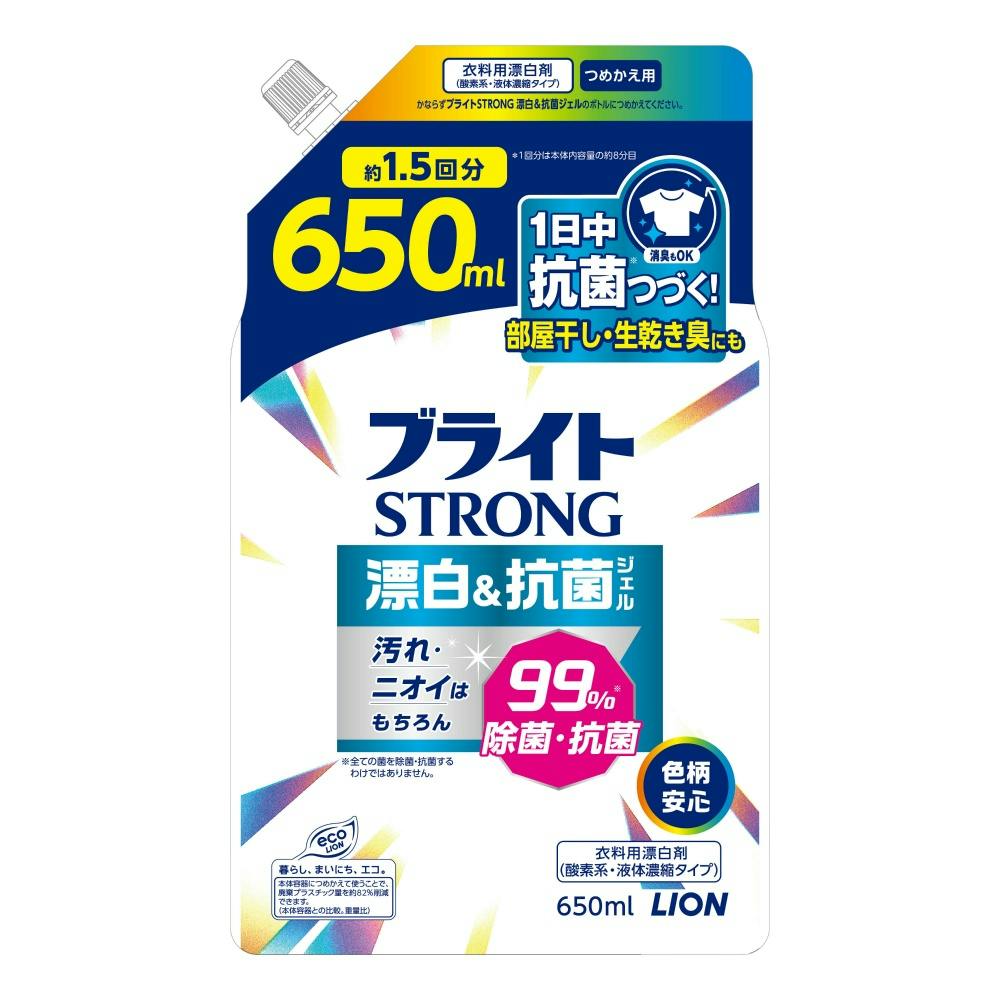 ブライトSTRONG 漂白&抗菌ジェル つめかえ用 ×1点 #hrm-4903301361893 洗濯機用品 ブライトSTRONG 漂白&抗菌ジェル つめかえ用 ×1点 #hrm-4903301361893 洗濯機用品