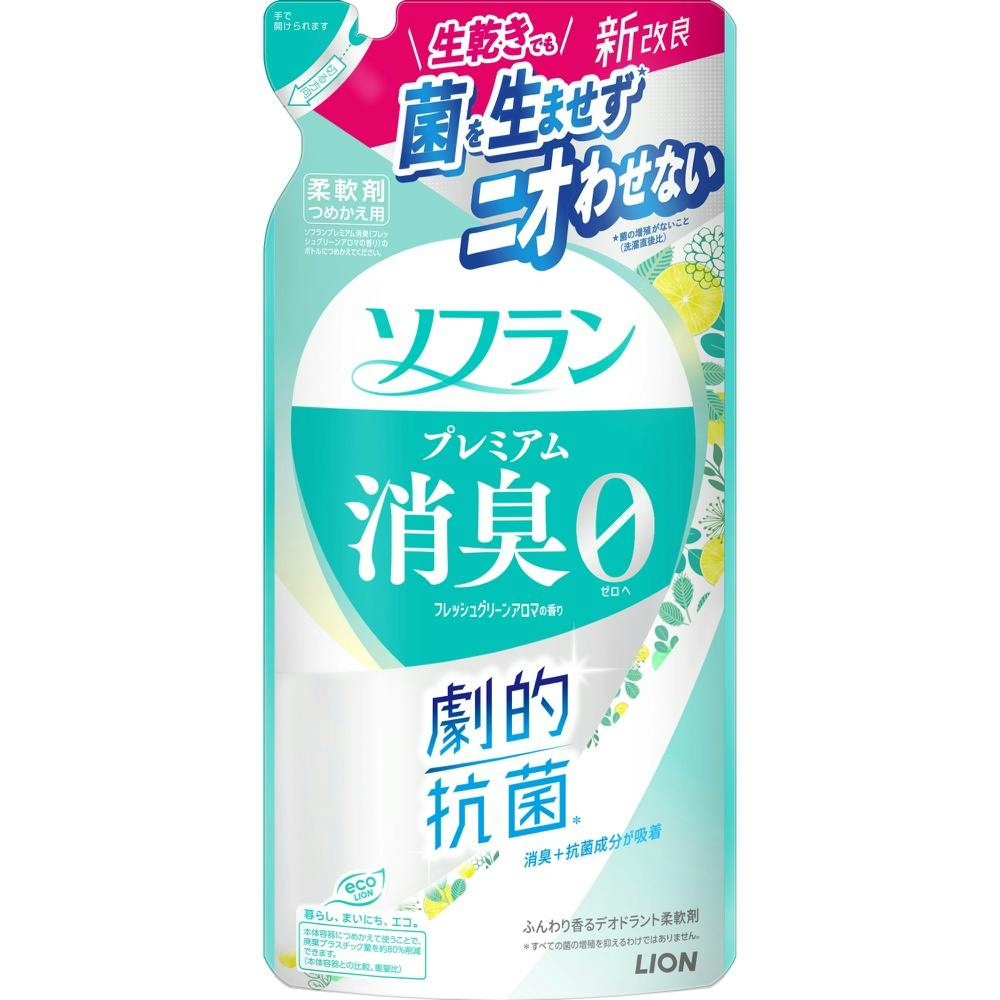 ソフラン プレミアム消臭 フレッシュグリーンアロマの香り つめかえ用 380ml ×1点 #hrm-4903301363750 洗濯機用品 ソフラン プレミアム消臭 フレッシュグリーンアロマの香り つめかえ用 380ml ×1点 #hrm-4903301363750 洗濯機用品
