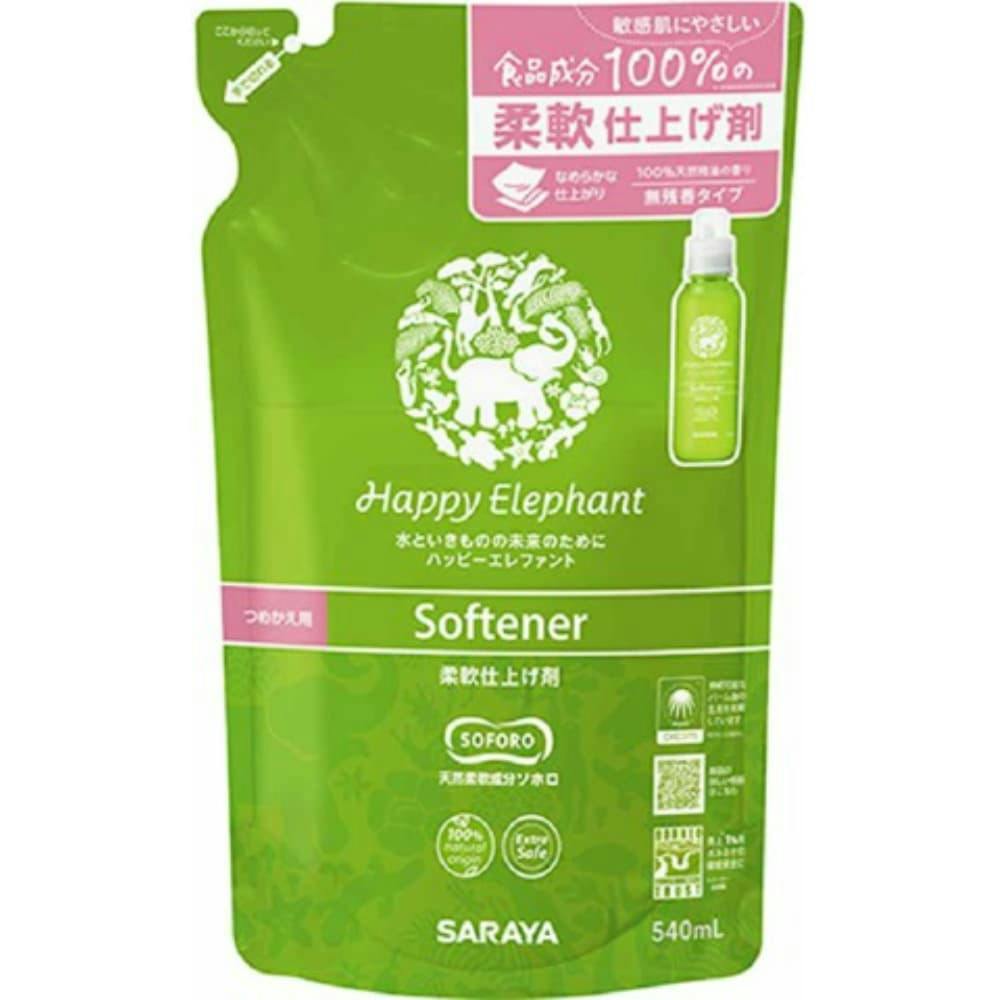 ハッピーエレファント柔軟仕上げ剤詰替540ml × 20点 #hrm-4973512260865 洗濯機用品 ハッピーエレファント柔軟仕上げ剤詰替540ml × 20点 #hrm-4973512260865 洗濯機用品