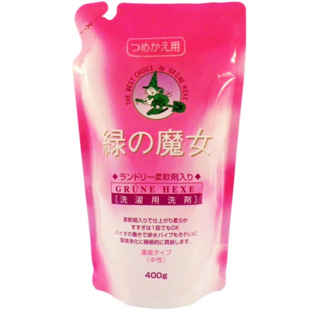 緑の魔女ランドリー柔軟剤入り詰替400G × 24点 hrm#4902875121216 洗濯機用品 緑の魔女ランドリー柔軟剤入り詰替400G × 24点 hrm#4902875121216 洗濯機用品