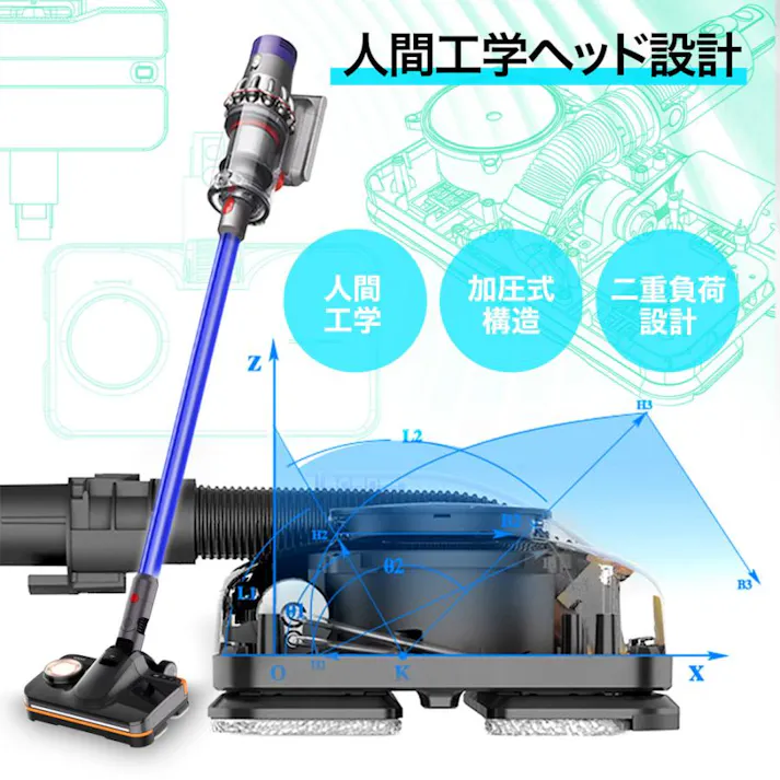 ダイソン対応 マルチウォーターモップ 排水機能付き 各dysonシリーズ対応 UV除菌 SOUYI ソウイ ジャパン SY-140N2-DY