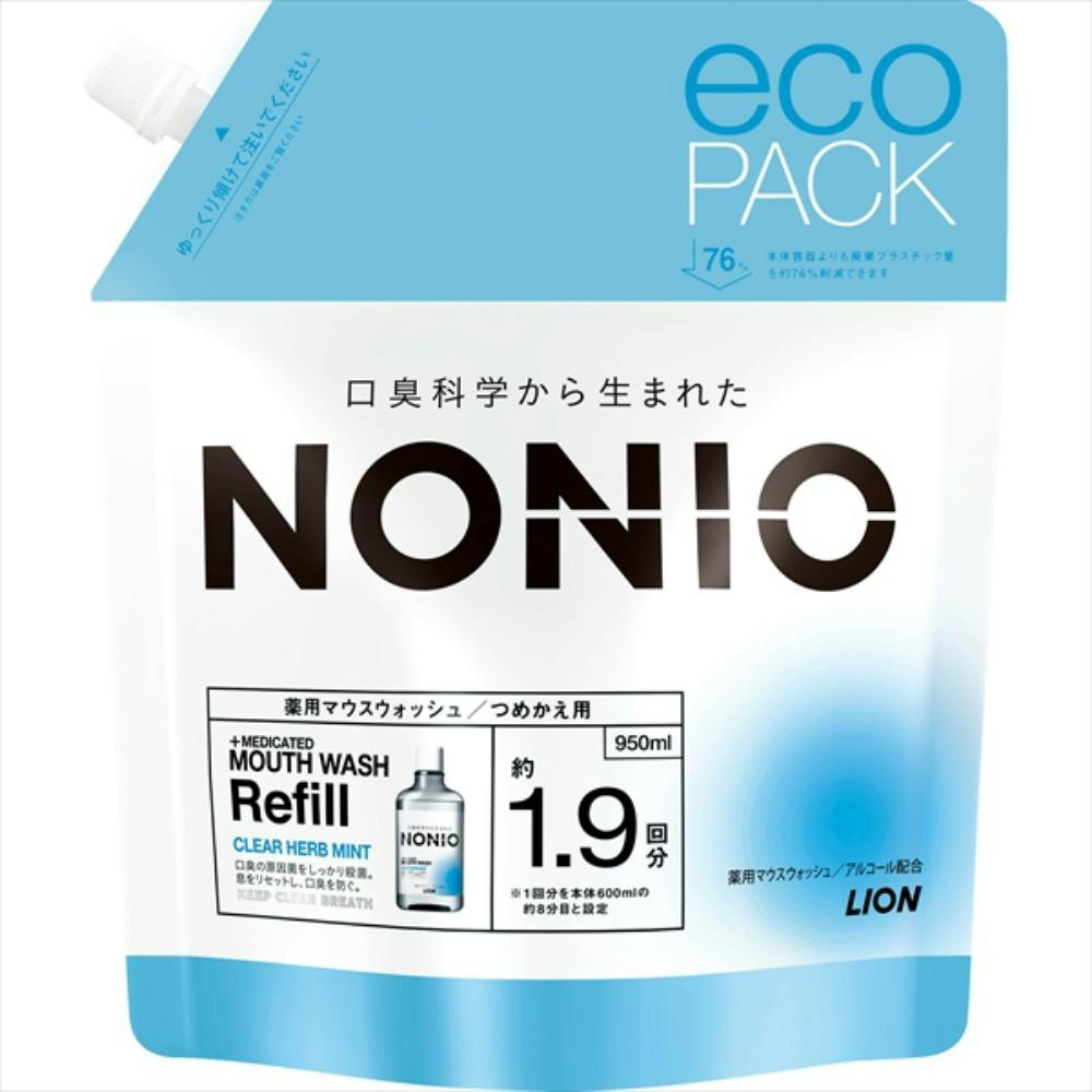 NONIOマウスウォッシュ クリアハーブミント つめかえ用 950ml × 6点 hrm#4903301332602 オーラルケア NONIOマウスウォッシュ クリアハーブミント つめかえ用 950ml × 6点 hrm#4903301332602 オーラルケア