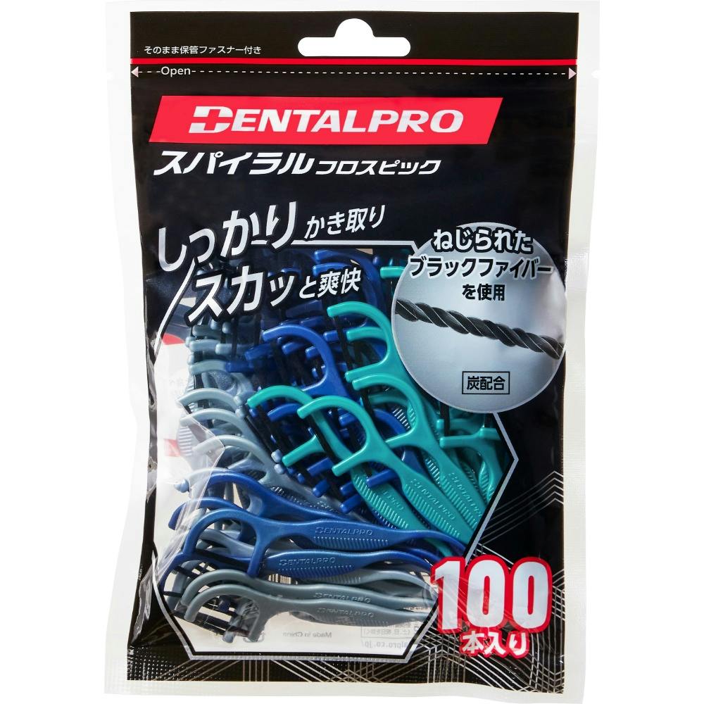 デンタルプロスパイラルフロスピック100本入り ×1点 hrm