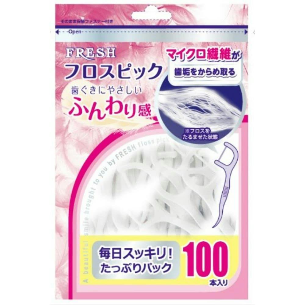 【6点まとめ買い】フレッシュフロスピック１００本入り × 6点【送料込み】 ＃hrm-4973227417356
