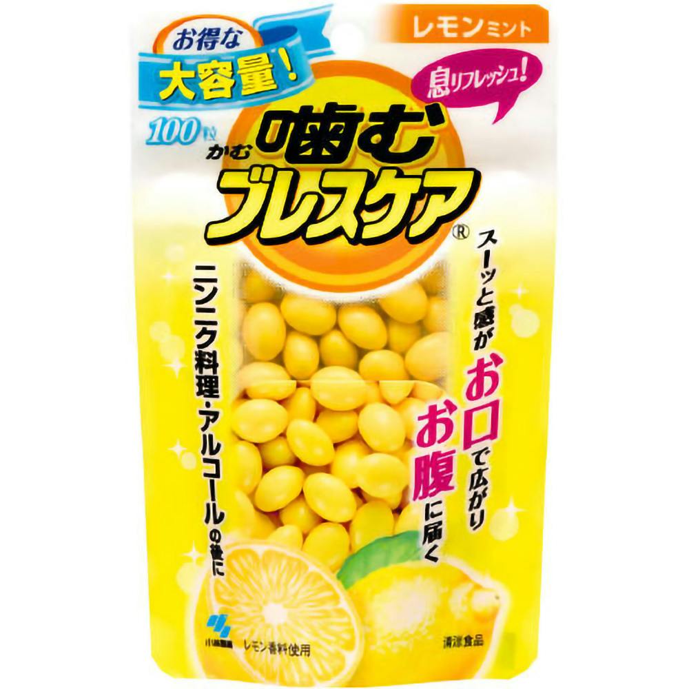 噛むブレスケアパウチレモンミント100粒 × 24点 #hrm-4987072034026 オーラルケア 噛むブレスケアパウチレモンミント100粒 × 24点 #hrm-4987072034026 オーラルケア