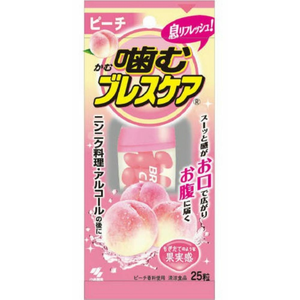 噛むブレスケアピーチ 25粒 × 6点 hrm#4987072050286 オーラルケア 噛むブレスケアピーチ 25粒 × 6点 hrm#4987072050286 オーラルケア
