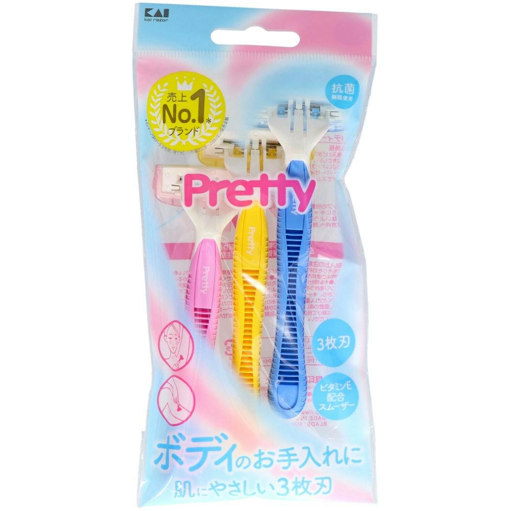 GA0007 Pretty プリティーボディT3枚刃 3本入 × 200点 #hrm-4901331000195 シェービング用品 GA0007 Pretty プリティーボディT3枚刃 3本入 × 200点 #hrm-4901331000195 シェービング用品