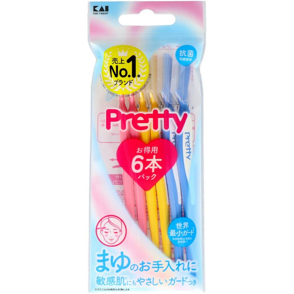 プリティー アイブロー敏感肌用 ６本入 ＧＡ００８５ＦＭＬＶ－６Ｐ ×1点 ＃hrm-4901331002649 シェービング用品