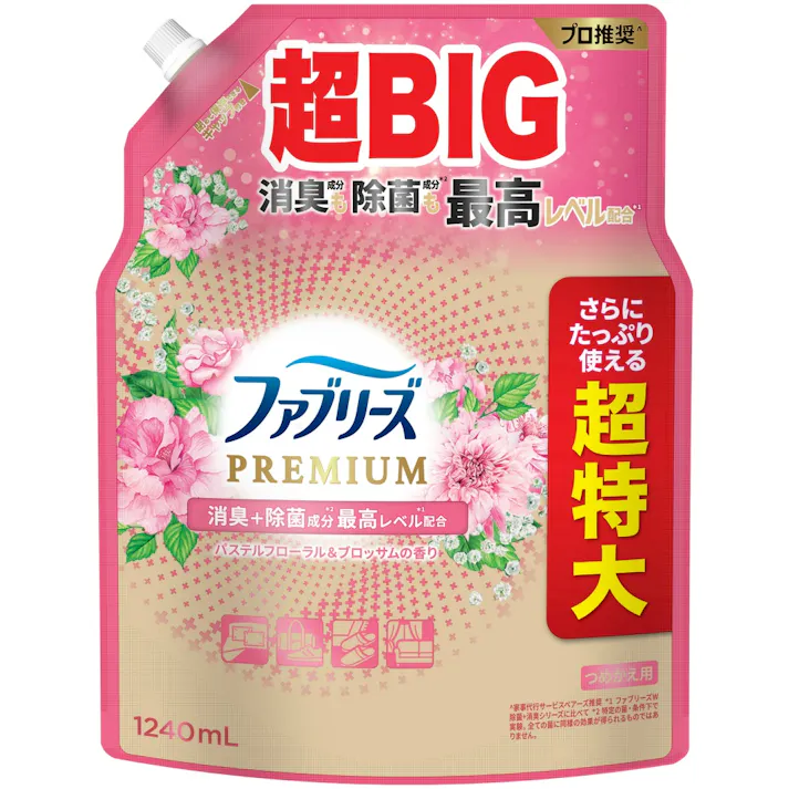 ファブリーズW除菌+消臭プレミアムパステルフローラル&ブロッサムの香りつめかえ用4回分 ×1点【送料込み】 #hrm-4987176305657