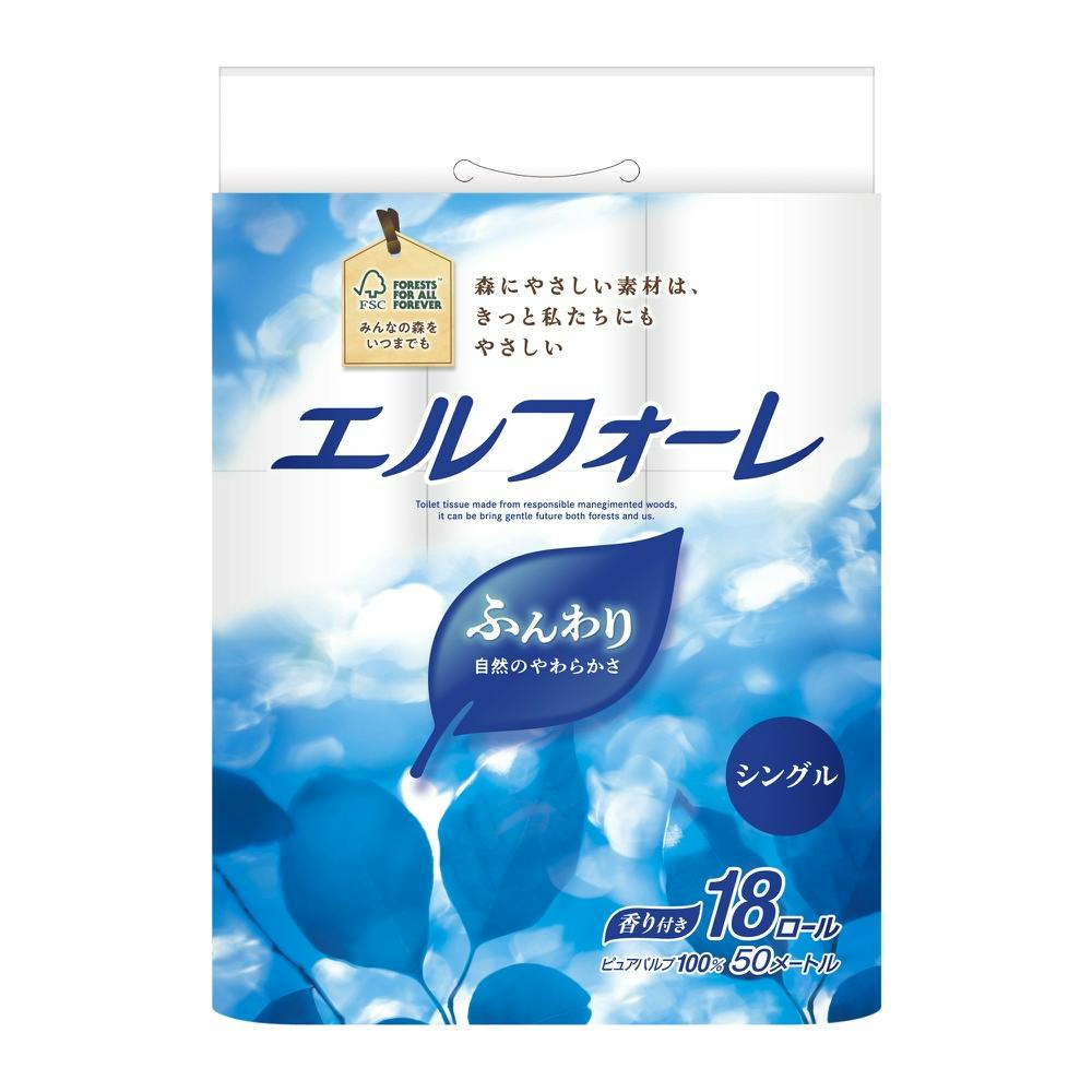 エルフォーレトイレットティシュー18R(シングル) ×1点 #hrm-4902011106909 紙製品 エルフォーレトイレットティシュー18R(シングル) ×1点 #hrm-4902011106909 紙製品