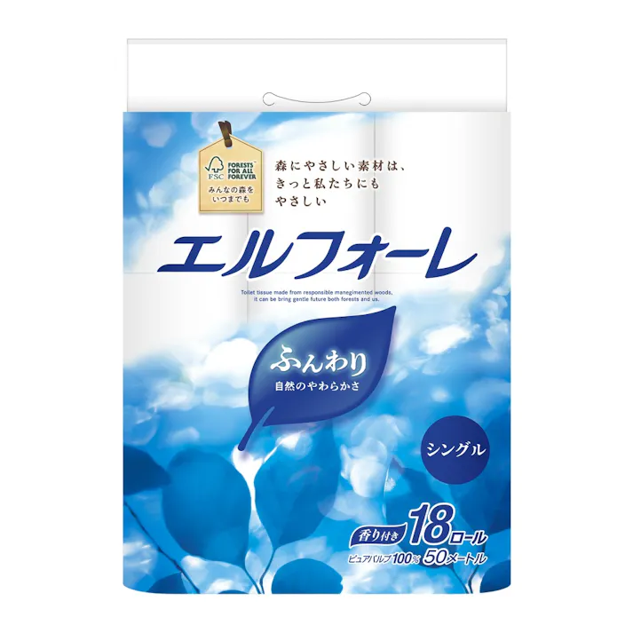 エルフォーレトイレットティシュー18R(シングル) ×1点【送料込み】 #hrm-4902011106909