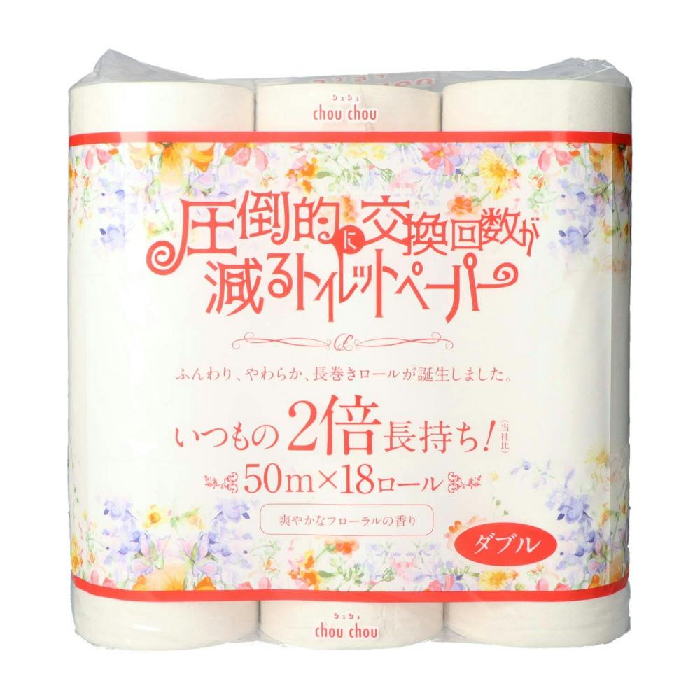 圧倒的に交換回数が減るトイレットペーパーシュシュ18ロールダブル2倍巻き ×1点 #hrm-4970123097309 紙製品 圧倒的に交換回数が減るトイレットペーパーシュシュ18ロールダブル2倍巻き ×1点 #hrm-4970123097309 紙製品