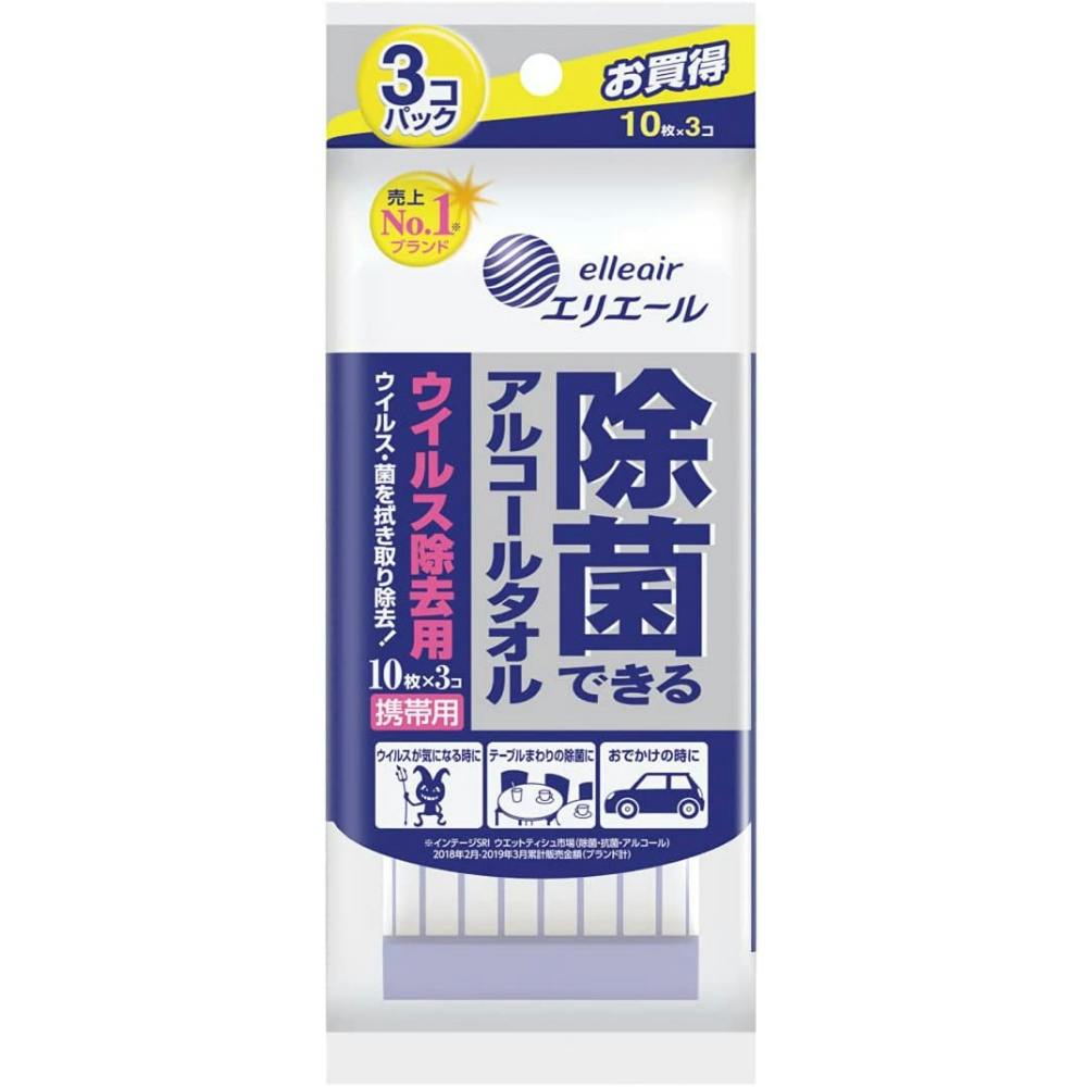 エリエール除菌ウイルス携帯10枚×3P × 48点 #hrm-4902011734560 紙製品 エリエール除菌ウイルス携帯10枚×3P × 48点 #hrm-4902011734560 紙製品