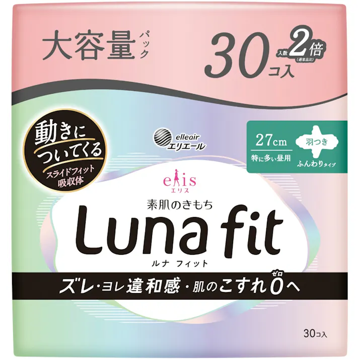 【12点まとめ買い】エリス素肌のきもちルナフィット(特に多い昼用)羽つき × 12点【送料込み】 #hrm-4902011119350