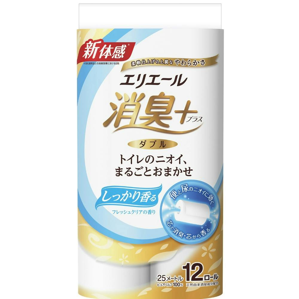 E消臭+トイレットフレッシュクリア12Rダブル ×1点 #hrm-4902011729108 紙製品 E消臭+トイレットフレッシュクリア12Rダブル ×1点 #hrm-4902011729108 紙製品