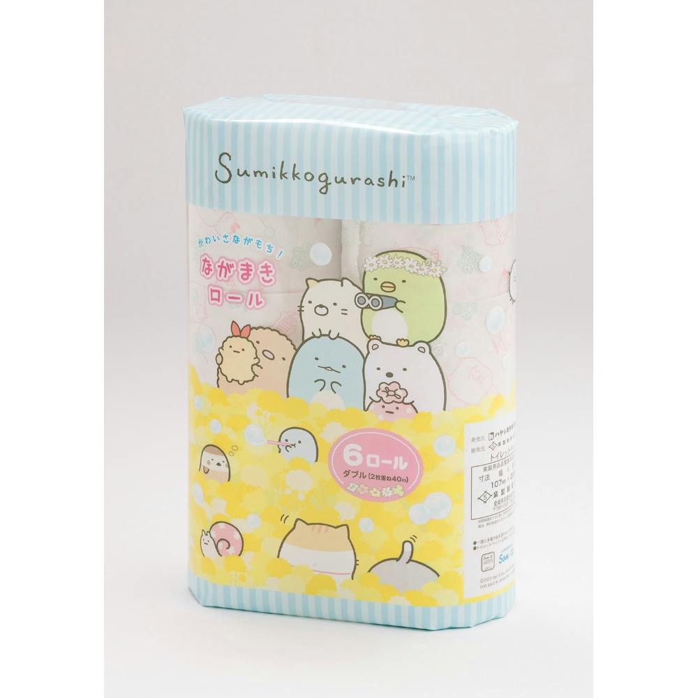 【8点まとめ買い】すみっコぐらし６ロールダブル２枚重ね４０ｍ × 8点【送料込み】 ＃hrm-4977033311860