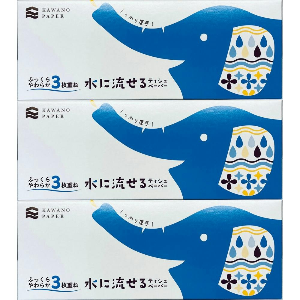 【10点まとめ買い】ふっくらやわらか３枚重ね水に流せるティシュペーパー１２０組３Ｐ × 10点【送料込み】 ＃hrm-4901451164494