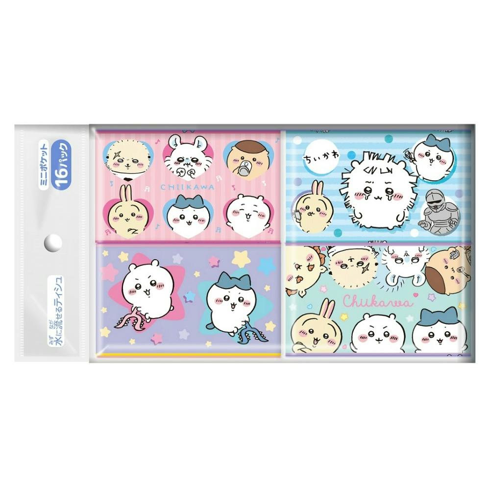 ちいかわ ミニポケットティシュ16個組 × 60点 hrm#4570118124401 紙製品 ちいかわ ミニポケットティシュ16個組 × 60点 hrm#4570118124401 紙製品
