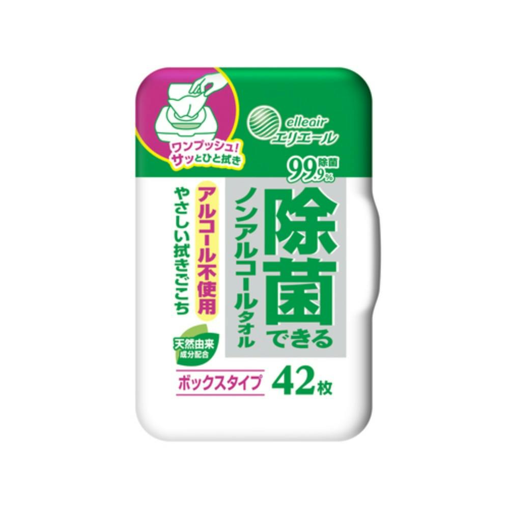 エリエール除菌できるノンアルコールタオルボックス本体42枚 × 12点 #hrm-4902011109252 紙製品 エリエール除菌できるノンアルコールタオルボックス本体42枚 × 12点 #hrm-4902011109252 紙製品