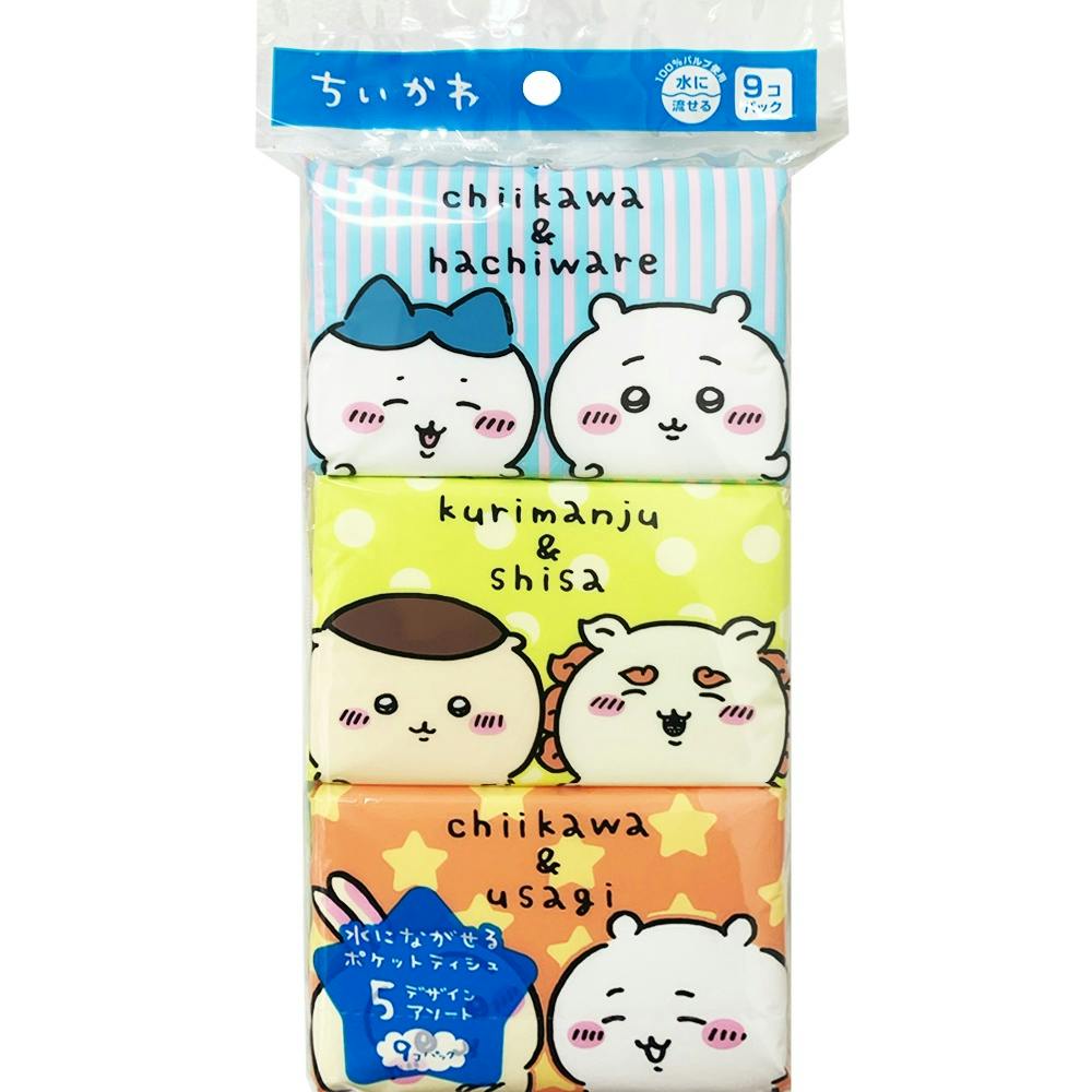 ちいかわ水に流せるポケットティシュ9個パック × 40点 hrm#4901451164449 紙製品 ちいかわ水に流せるポケットティシュ9個パック × 40点 hrm#4901451164449 紙製品