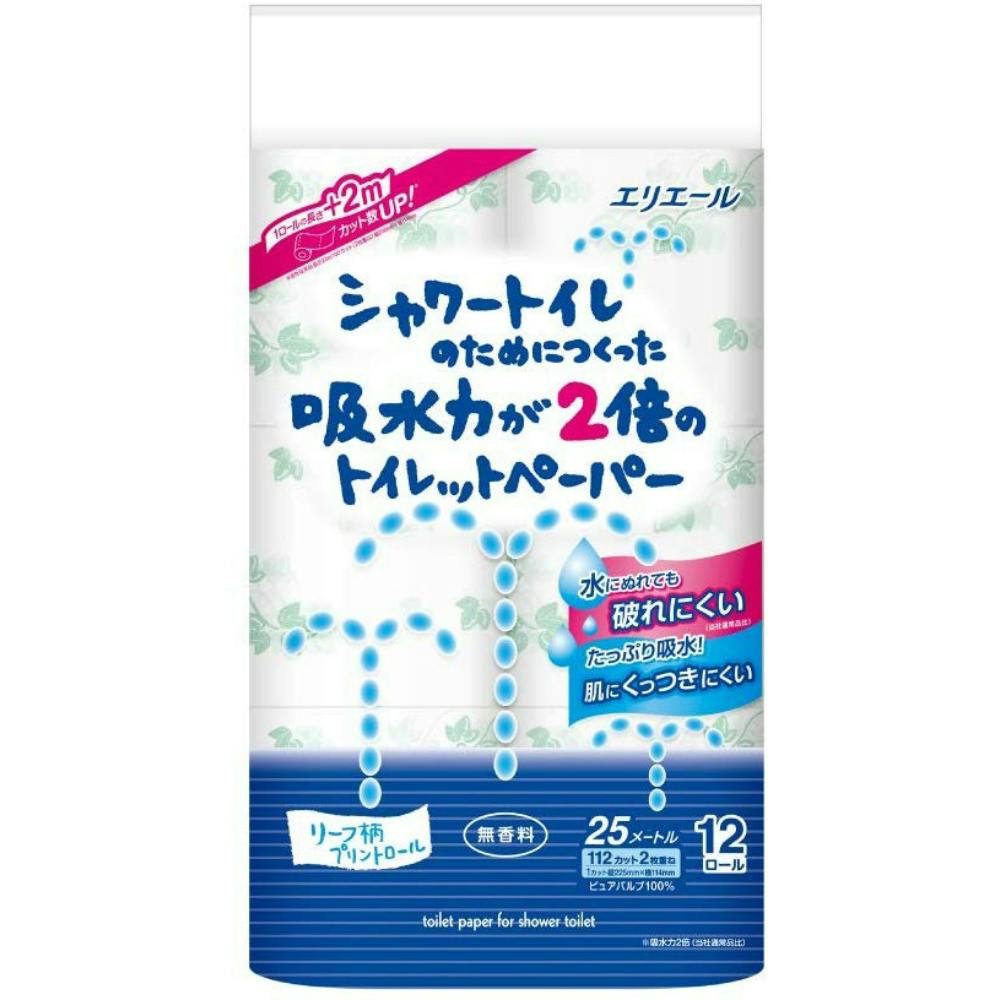 シャワー吸水力が2倍のトイレット12R × 6点 #hrm-4902011821734 紙製品 シャワー吸水力が2倍のトイレット12R × 6点 #hrm-4902011821734 紙製品