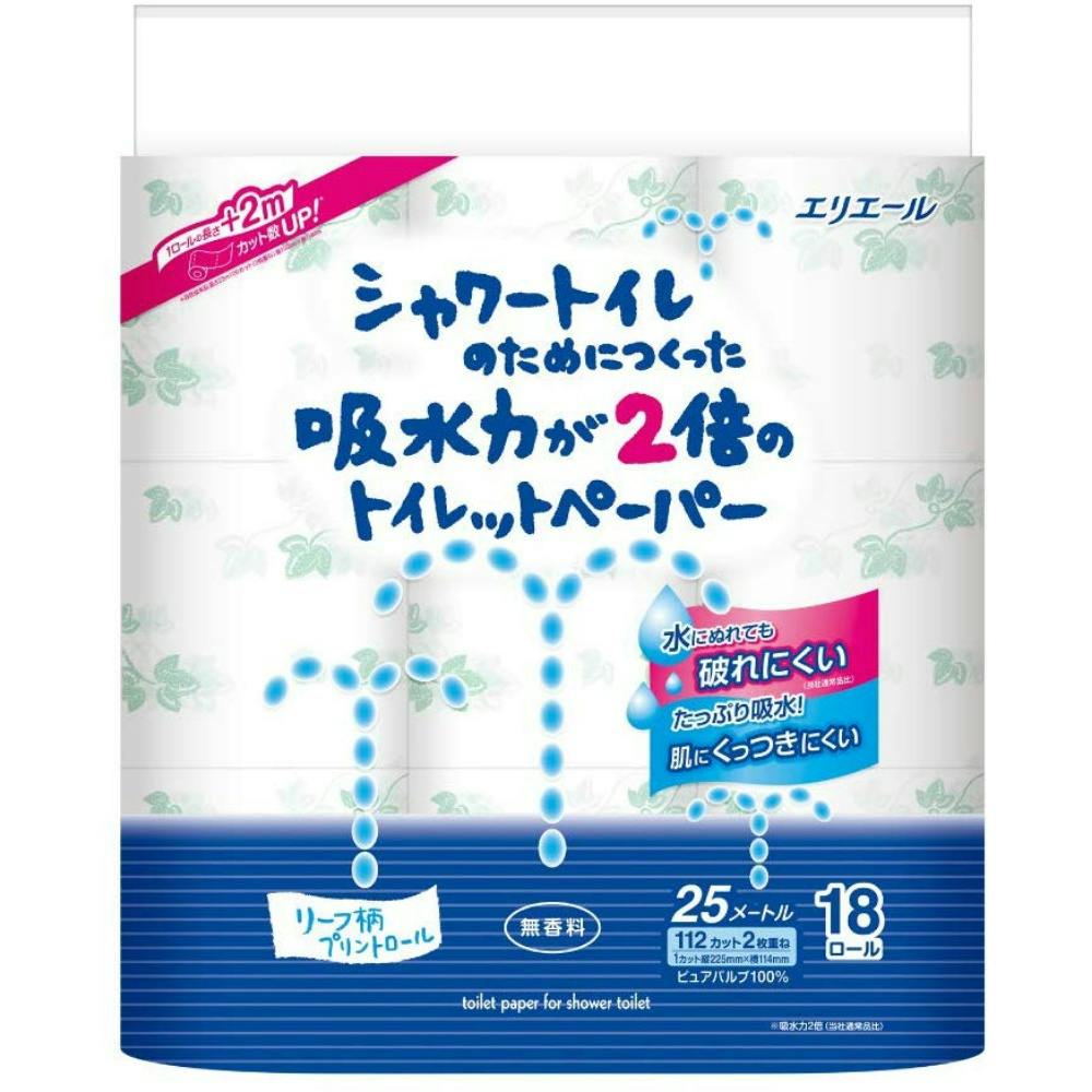 シャワー吸水力が2倍のトイレット18R × 4点 #hrm-4902011821758 紙製品 シャワー吸水力が2倍のトイレット18R × 4点 #hrm-4902011821758 紙製品