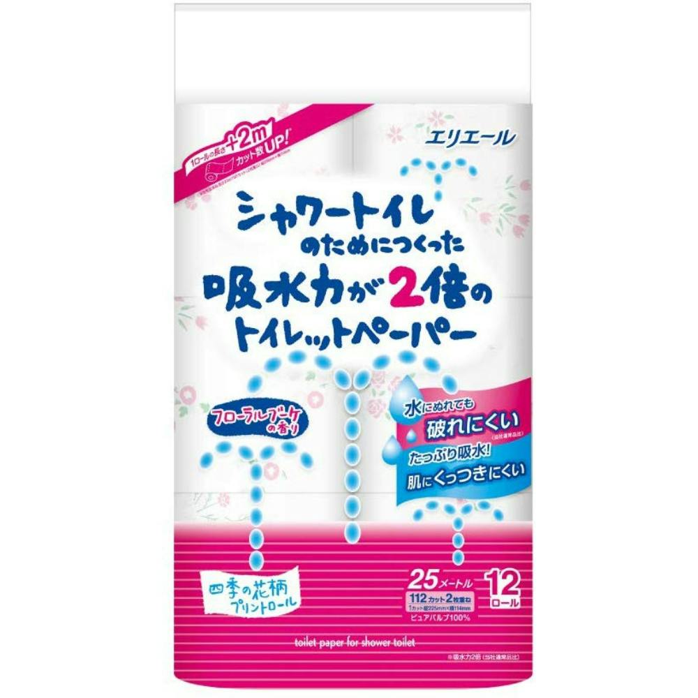 シャワー吸水力が2倍のトイレットフラワー12R × 6点 #hrm-4902011821772 紙製品 シャワー吸水力が2倍のトイレットフラワー12R × 6点 #hrm-4902011821772 紙製品