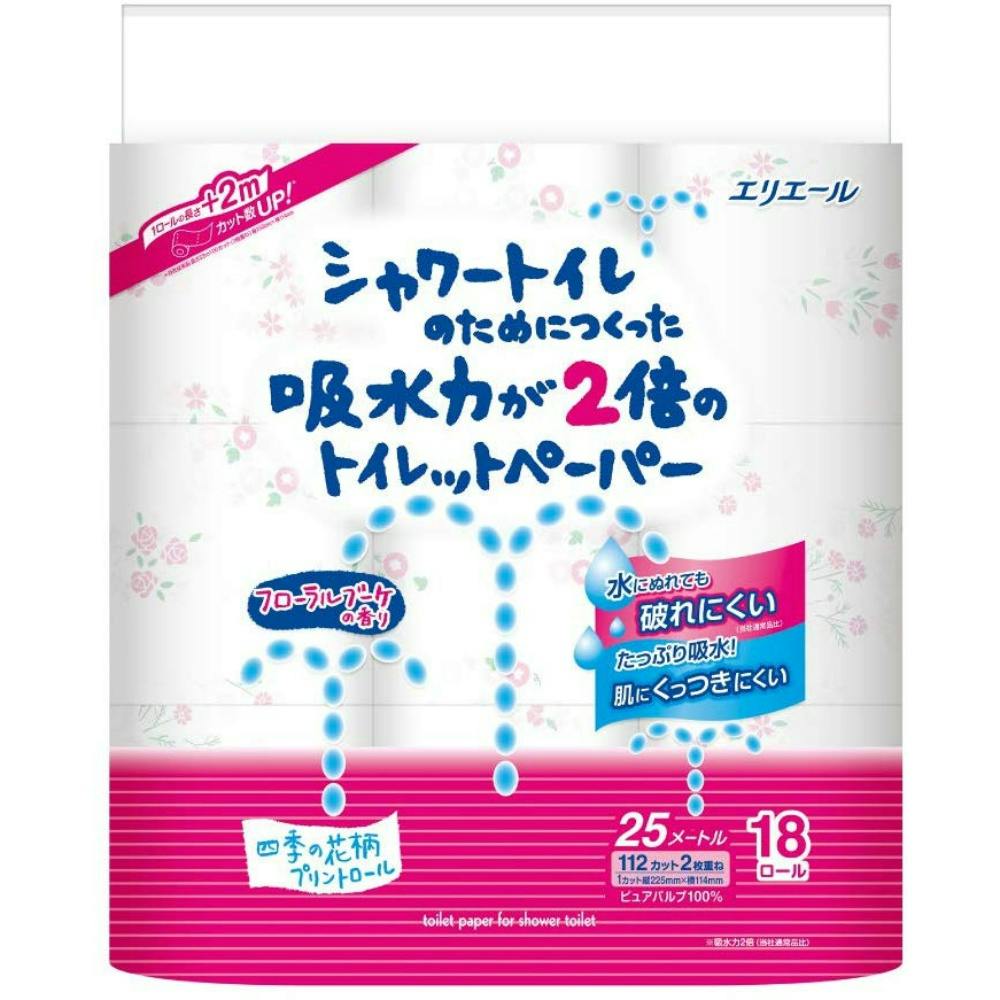 シャワー吸水力が2倍のトイレットフラワー18R × 4点 #hrm-4902011821789 紙製品 シャワー吸水力が2倍のトイレットフラワー18R × 4点 #hrm-4902011821789 紙製品