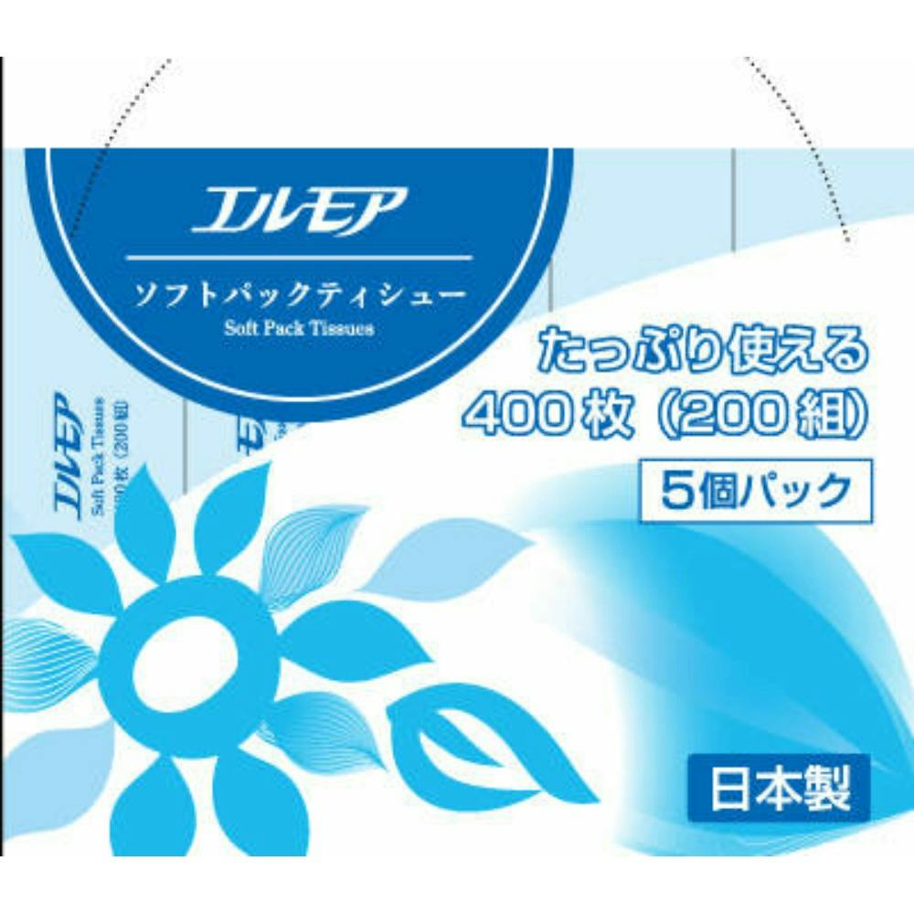 エルモア ソフトパックティシュー (5個ポリ) × 18点 #hrm-4971633004337 紙製品 エルモア ソフトパックティシュー (5個ポリ) × 18点 #hrm-4971633004337 紙製品