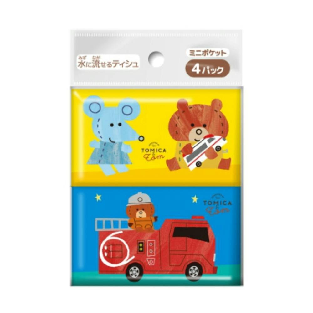 トミカとトム ミニポケットティシュ4個組 × 10点 hrm#4901988000098 紙製品 トミカとトム ミニポケットティシュ4個組 × 10点 hrm#4901988000098 紙製品