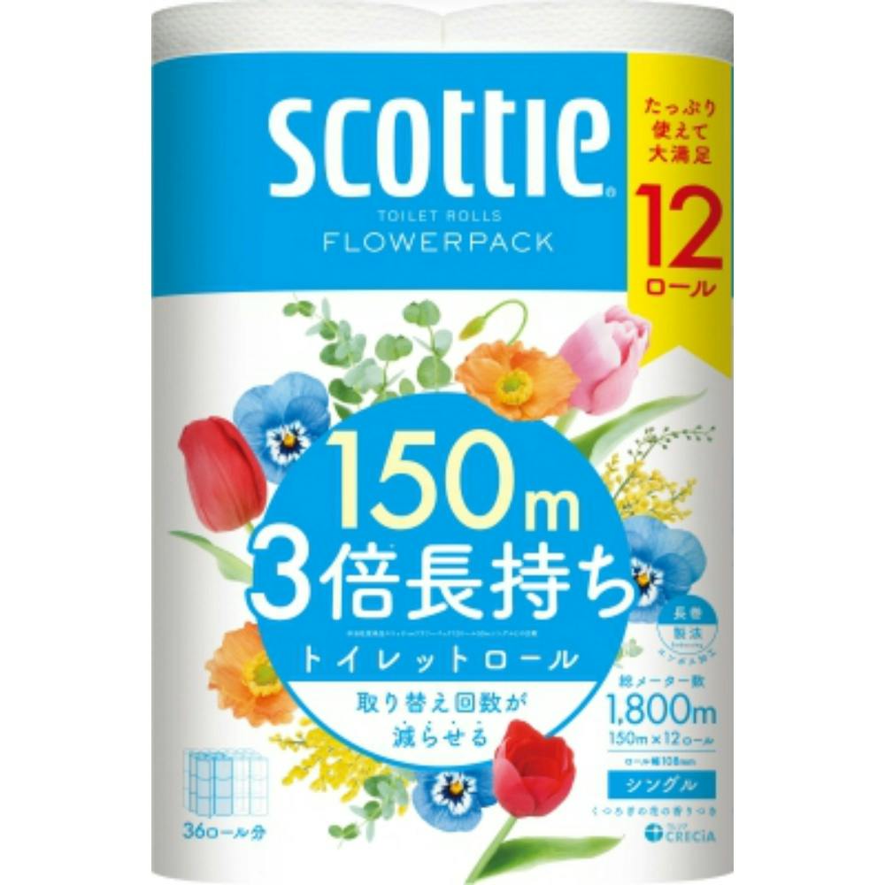 スコッティ フラワーパック 3倍長持ち 12ロール(シングル) ×1点 #hrm-4901750140120 紙製品 スコッティ フラワーパック 3倍長持ち 12ロール(シングル) ×1点 #hrm-4901750140120 紙製品