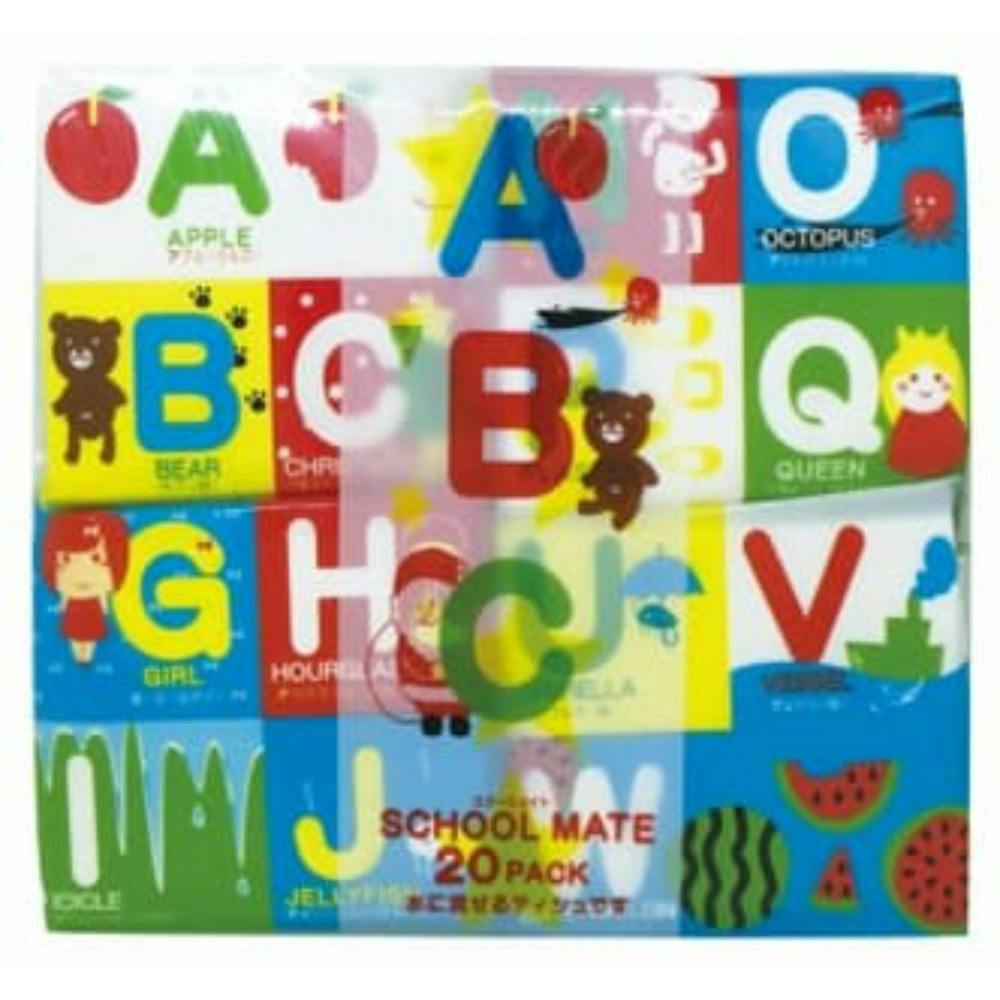 ABCスクールメイト ポケットティッシュ 20個パック ×1点 #hrm-4903635260077 紙製品 ABCスクールメイト ポケットティッシュ 20個パック ×1点 #hrm-4903635260077 紙製品
