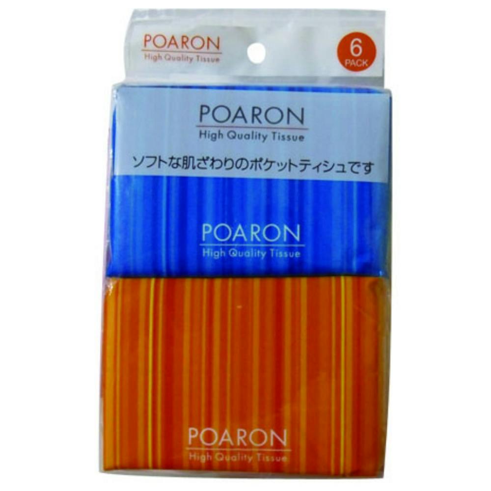 ポアロン 6P ×1点ポケットティッシュ #hrm-4903635210010 紙製品 ポアロン 6P ×1点ポケットティッシュ #hrm-4903635210010 紙製品