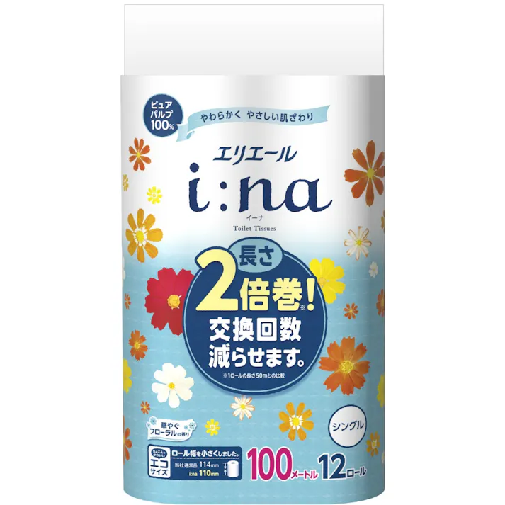 【6点まとめ買い】エリエールイーナトイレット12Rシングル × 6点【送料込み】 #hrm-4902011723953