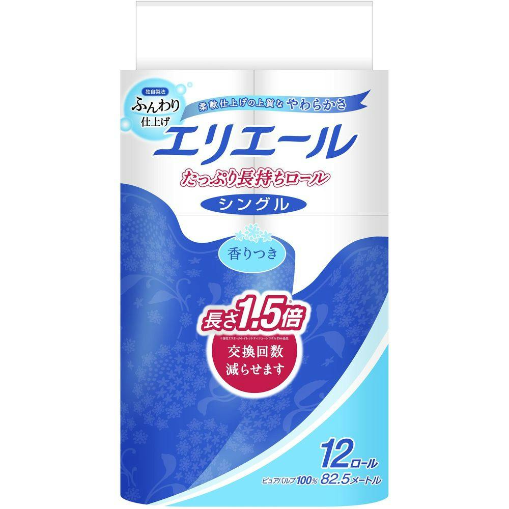 エリエールトイレットティシューたっぷり長持ち12ロール(シングル) × 6点 #hrm-4902011822847 紙製品 エリエールトイレットティシューたっぷり長持ち12ロール(シングル) × 6点 #hrm-4902011822847 紙製品