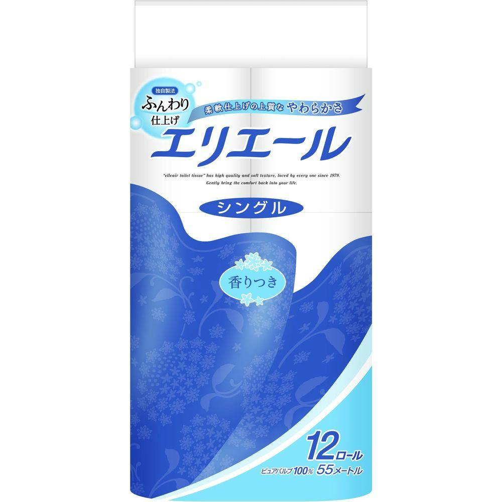 エリエールトイレットティシュー12Rシングル × 6点 #hrm-4902011822458 紙製品 エリエールトイレットティシュー12Rシングル × 6点 #hrm-4902011822458 紙製品