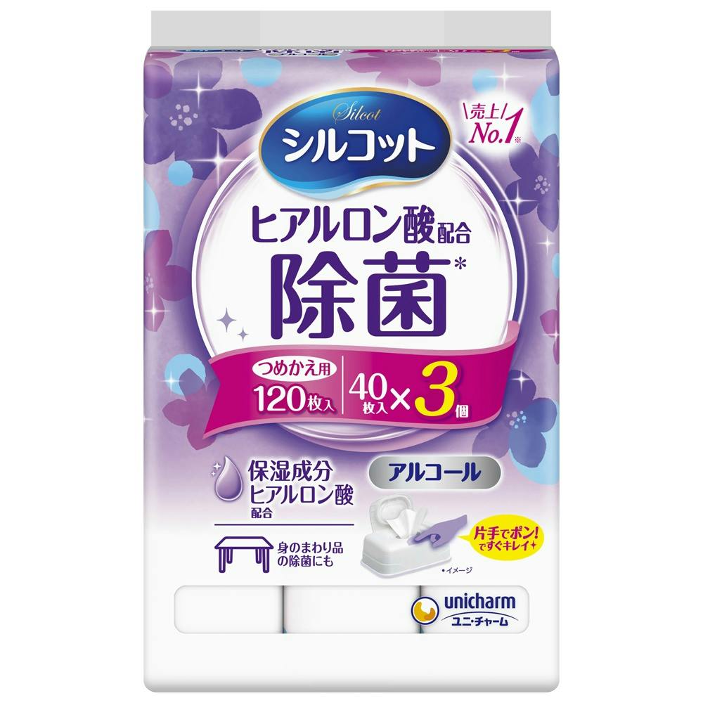 シルコット アルコール除菌ウエットティッシュ詰替 40枚×3×12点セット #hrm-4903111487202 ウェットティッシュ シルコット アルコール除菌ウエットティッシュ詰替 40枚×3×12点セット #hrm-4903111487202 ウェットティッシュ