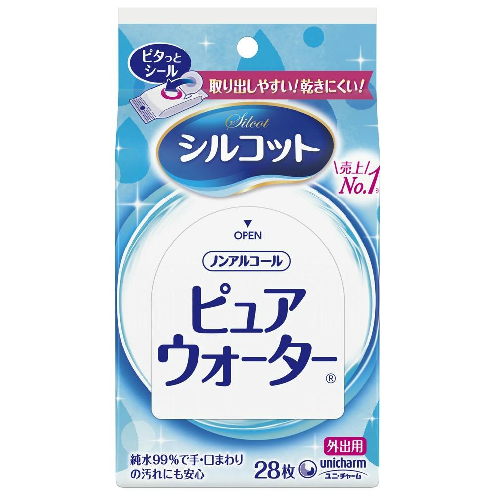 シルコット ピュアウォ-タ-WT外出用28枚 × 6点 #hrm-4903111464661 ウェットティッシュ シルコット ピュアウォ-タ-WT外出用28枚 × 6点 #hrm-4903111464661 ウェットティッシュ