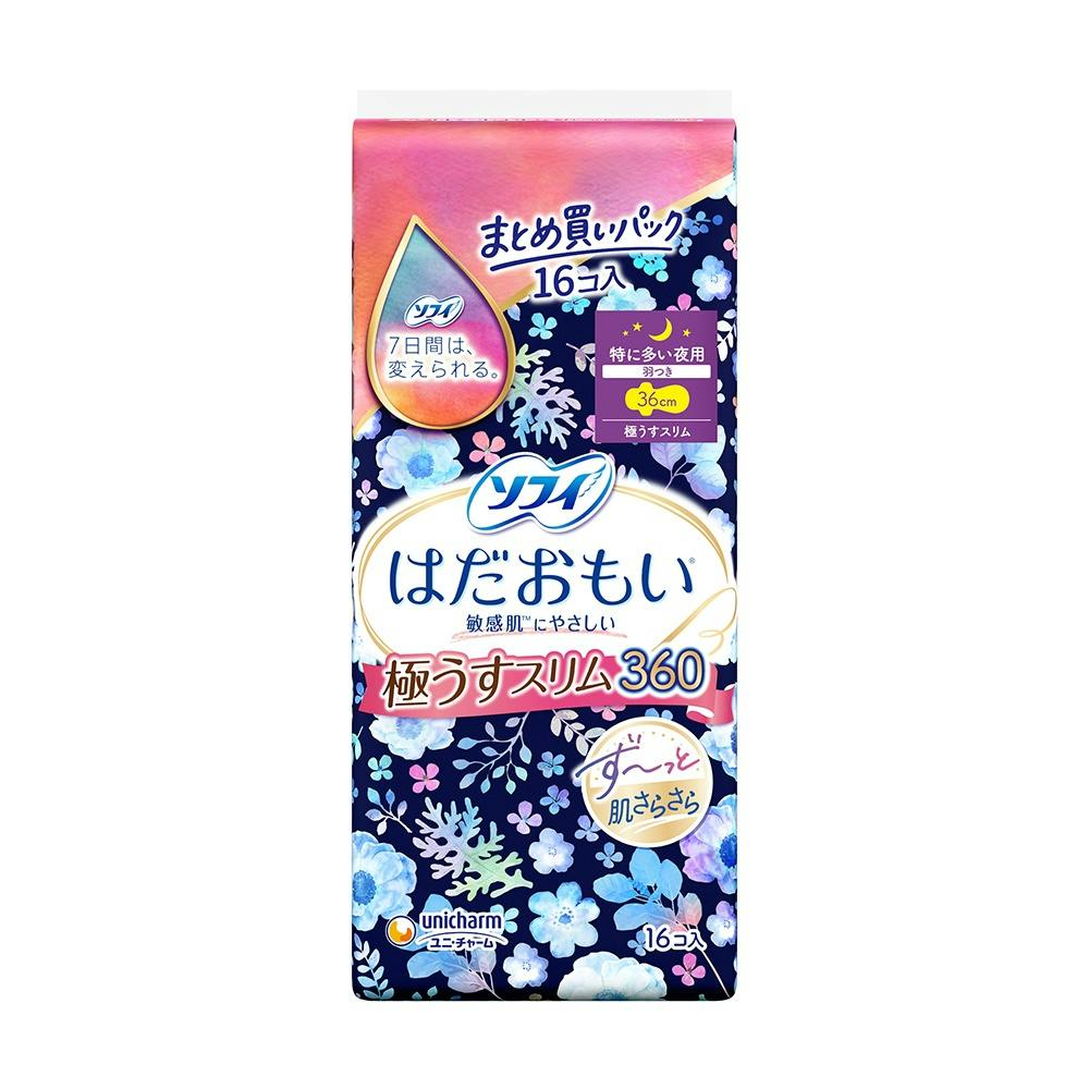 ソフィはだおもい極うすスリム360特に多い夜16枚 × 18点 #hrm-4903111333745 生理用品 ソフィはだおもい極うすスリム360特に多い夜16枚 × 18点 #hrm-4903111333745 生理用品