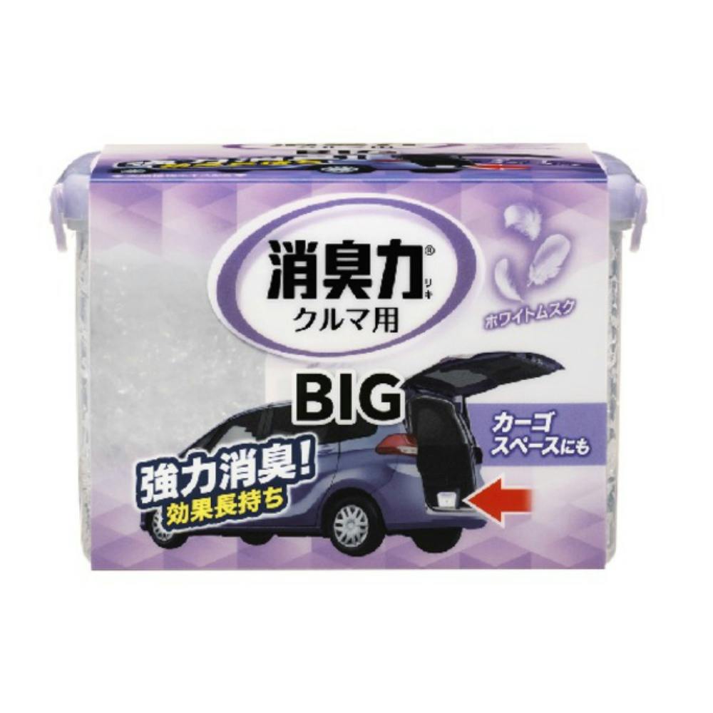 クルマの消臭力 BIG 車用消臭芳香剤 ホワイトムスク ×1点 hrm#4901070124749 芳香剤・消臭剤 クルマの消臭力 BIG 車用消臭芳香剤 ホワイトムスク ×1点 hrm#4901070124749 芳香剤・消臭剤
