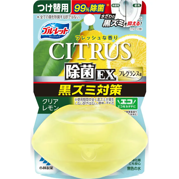 液体ブルーレットおくだけ除菌EXフレグランスつけ替用シトラスクリアレモン ×1点【送料込み】 #hrm-4987072099025