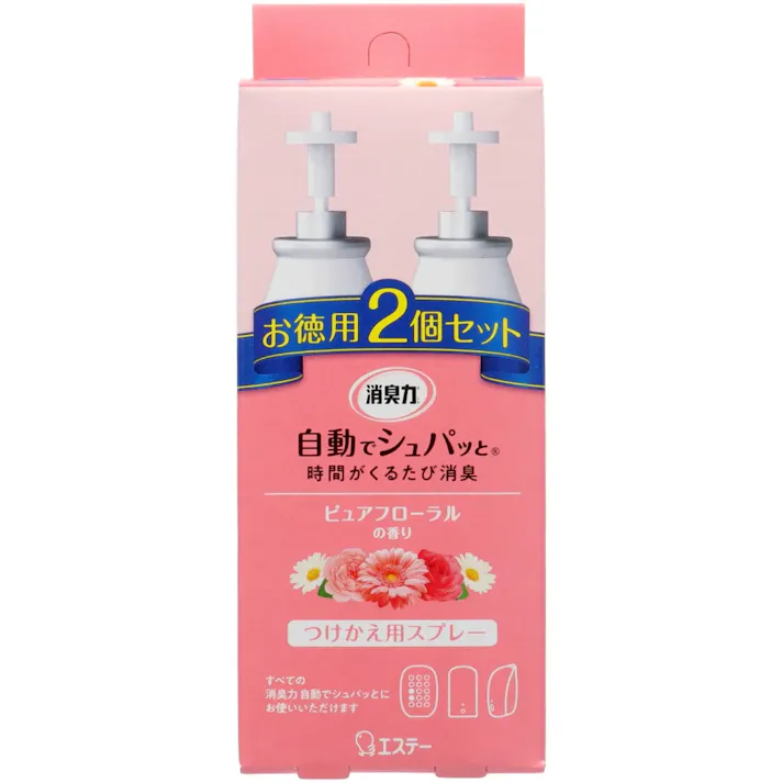 消臭力 自動でシュパッと 消臭芳香剤 つけかえ ピュアフローラルの香り ×1点【送料込み】 #hrm-4901070126798