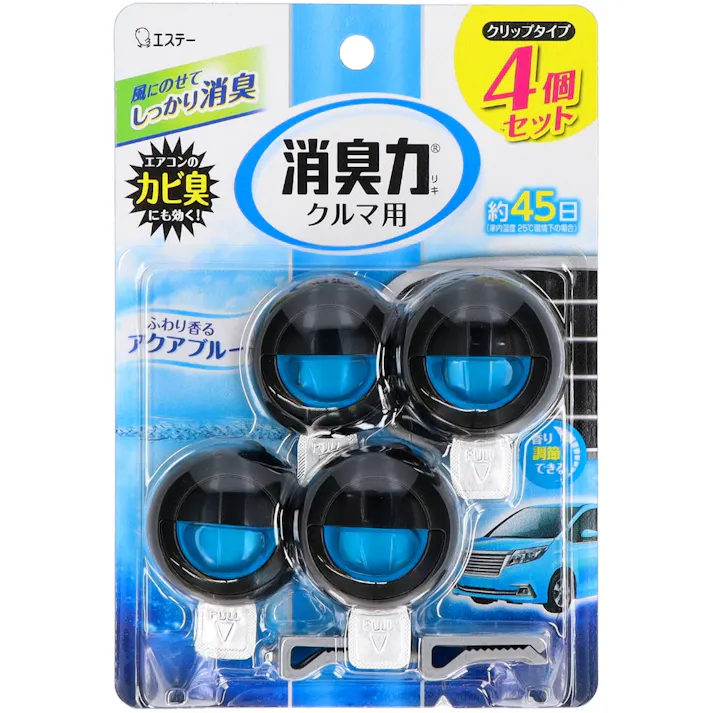 クルマの消臭力 クリップタイプ アクアブルー ×1点【送料込み】 #hrm-4901070128747