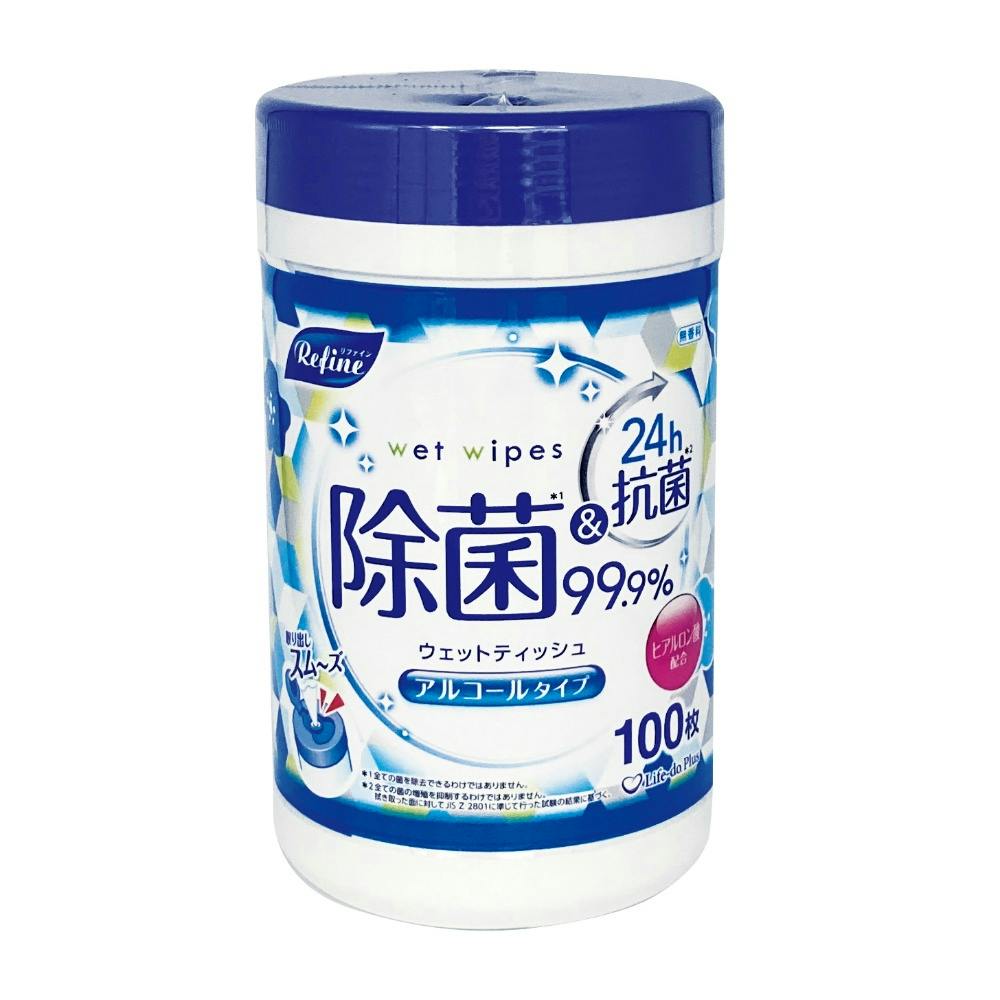 リファイン アルコール除菌ウェットティッシュ ボトル 100枚× 24点 #hrm-4589506155477 紙製品 リファイン アルコール除菌ウェットティッシュ ボトル 100枚× 24点 #hrm-4589506155477 紙製品